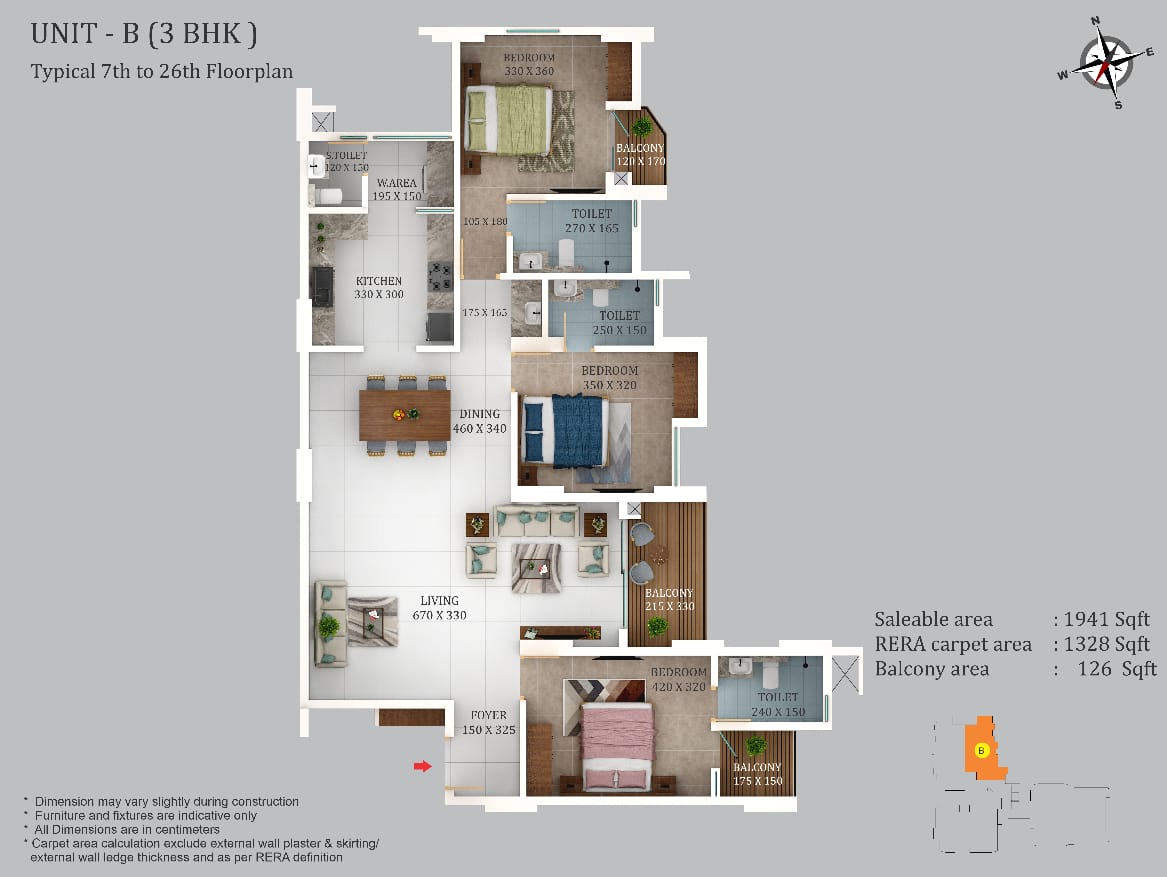 Kalyan Homes sky high 3BHK