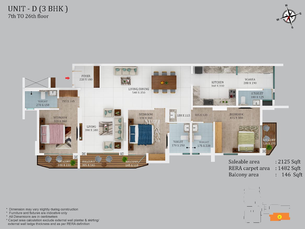 Kalyan Homes sky high 3BHK